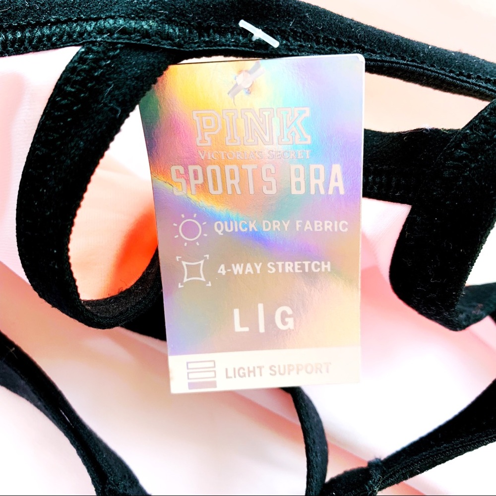 Victoria’s Secret VS PINK Coral Sports Bra Top Adjustable Size Large - Picture 7 of 7